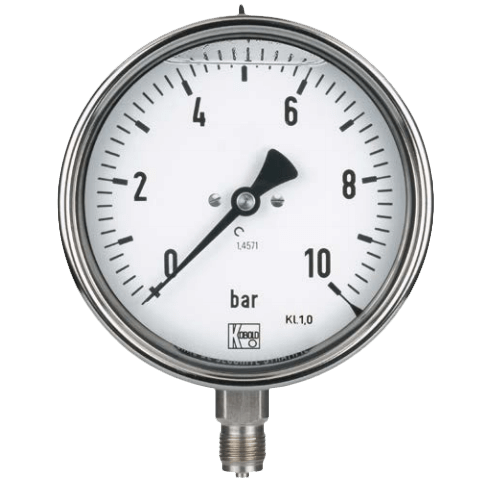 Kobold Stainless Bourdon Tube Pressure Gauge, MAN-R
